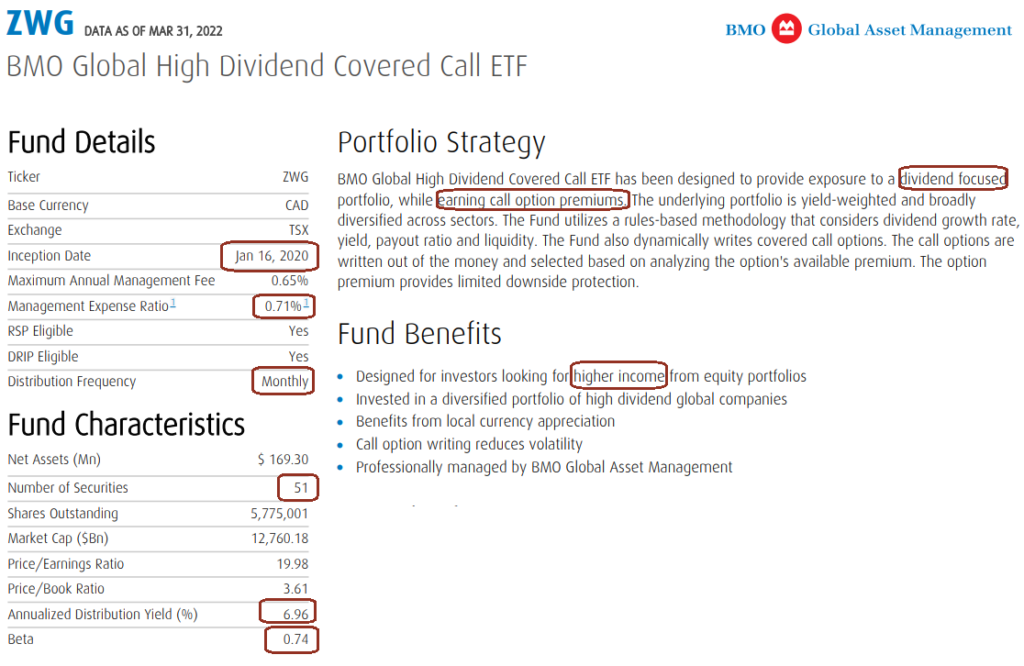 BMO Global High Dividend Covered Call ETF